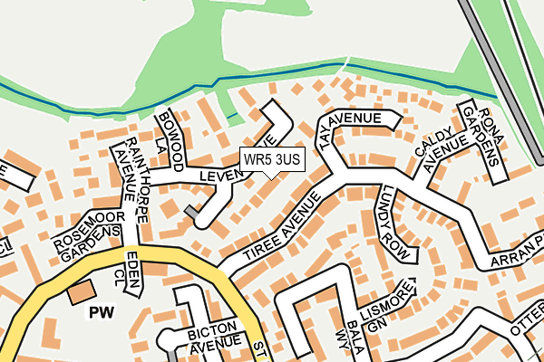 WR5 3US map - OS OpenMap – Local (Ordnance Survey)