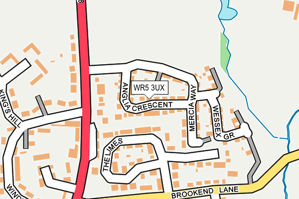 WR5 3UX map - OS OpenMap – Local (Ordnance Survey)