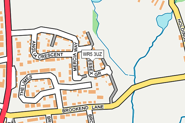 WR5 3UZ map - OS OpenMap – Local (Ordnance Survey)