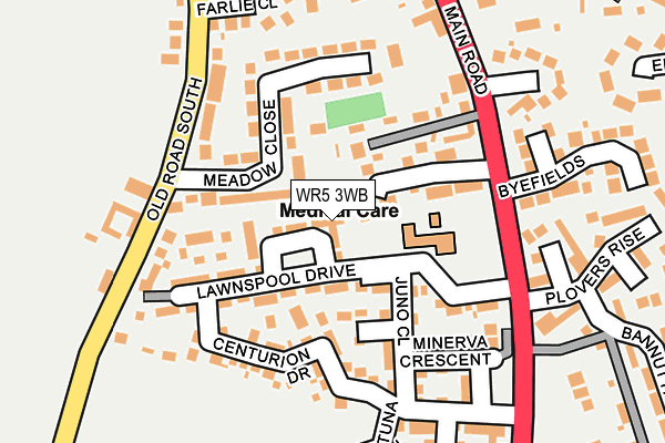 WR5 3WB map - OS OpenMap – Local (Ordnance Survey)