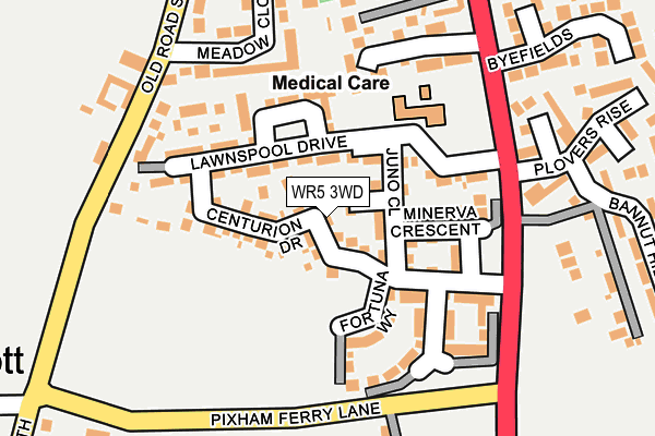 WR5 3WD map - OS OpenMap – Local (Ordnance Survey)