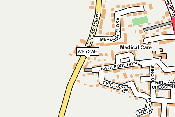 WR5 3WE map - OS OpenMap – Local (Ordnance Survey)