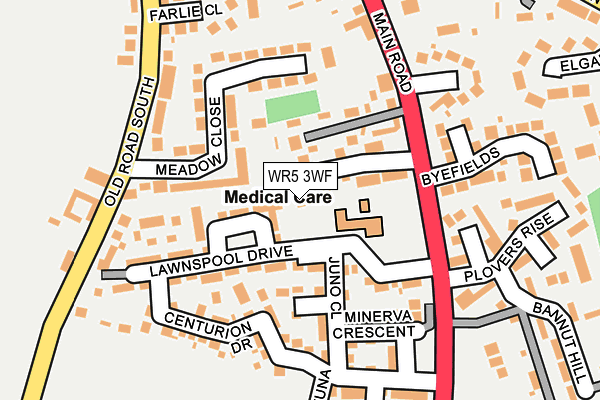 WR5 3WF map - OS OpenMap – Local (Ordnance Survey)