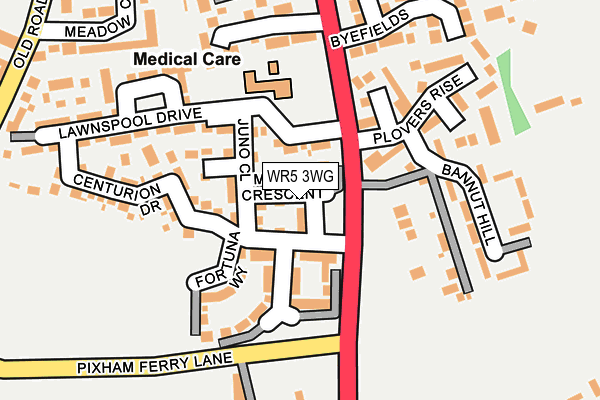 WR5 3WG map - OS OpenMap – Local (Ordnance Survey)