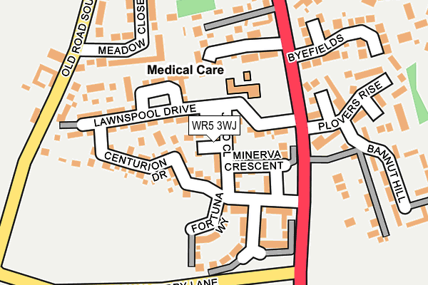 WR5 3WJ map - OS OpenMap – Local (Ordnance Survey)