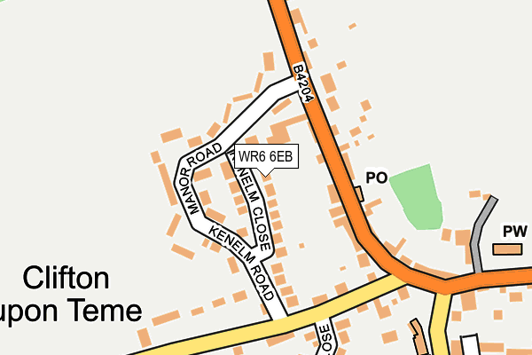 WR6 6EB map - OS OpenMap – Local (Ordnance Survey)