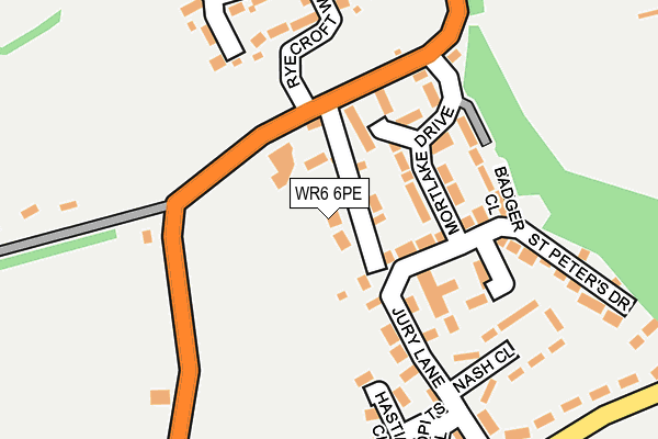 WR6 6PE map - OS OpenMap – Local (Ordnance Survey)
