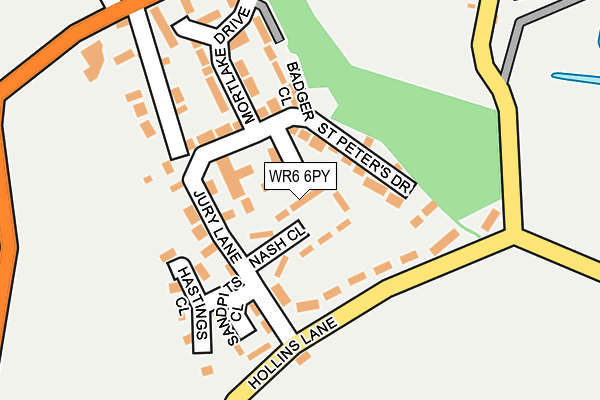 WR6 6PY map - OS OpenMap – Local (Ordnance Survey)