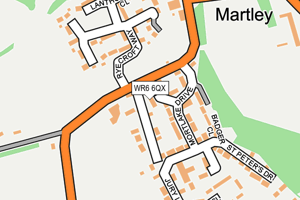 WR6 6QX map - OS OpenMap – Local (Ordnance Survey)