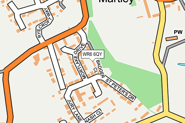 WR6 6QY map - OS OpenMap – Local (Ordnance Survey)