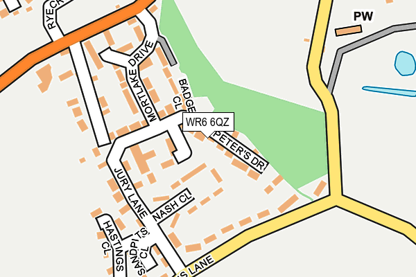 WR6 6QZ map - OS OpenMap – Local (Ordnance Survey)