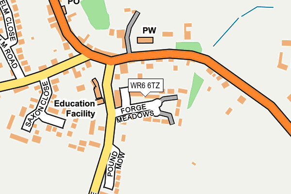 WR6 6TZ map - OS OpenMap – Local (Ordnance Survey)