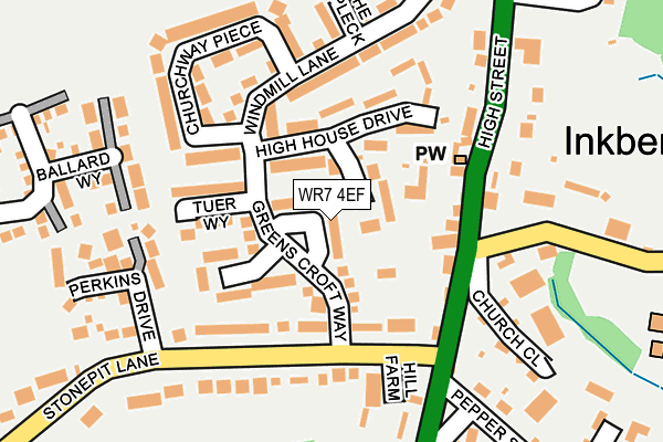 WR7 4EF map - OS OpenMap – Local (Ordnance Survey)