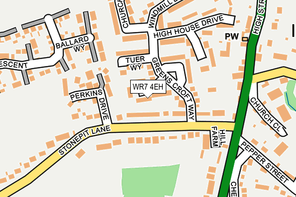 WR7 4EH map - OS OpenMap – Local (Ordnance Survey)