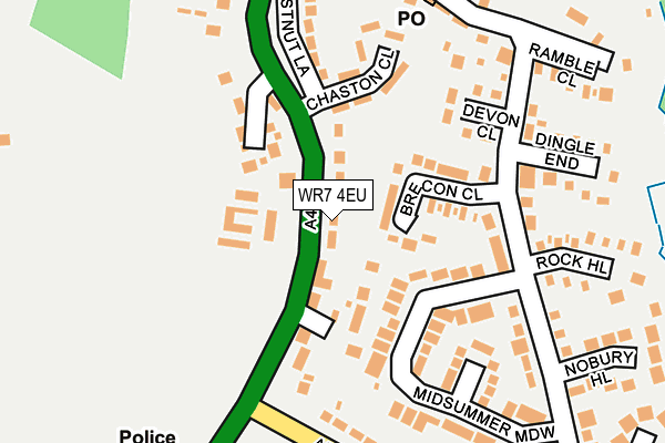 WR7 4EU map - OS OpenMap – Local (Ordnance Survey)