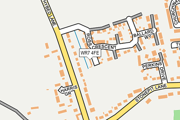 WR7 4FE map - OS OpenMap – Local (Ordnance Survey)