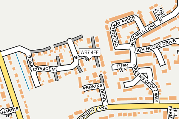 WR7 4FF map - OS OpenMap – Local (Ordnance Survey)