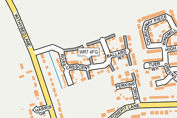 WR7 4FG map - OS OpenMap – Local (Ordnance Survey)
