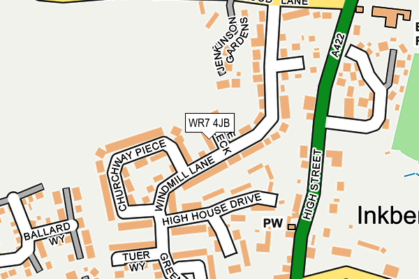 WR7 4JB map - OS OpenMap – Local (Ordnance Survey)