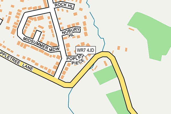 WR7 4JD map - OS OpenMap – Local (Ordnance Survey)