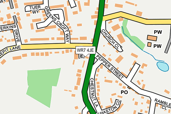 WR7 4JE map - OS OpenMap – Local (Ordnance Survey)