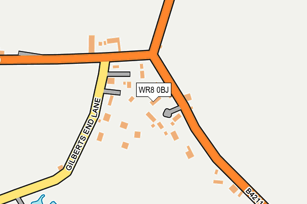 WR8 0BJ map - OS OpenMap – Local (Ordnance Survey)