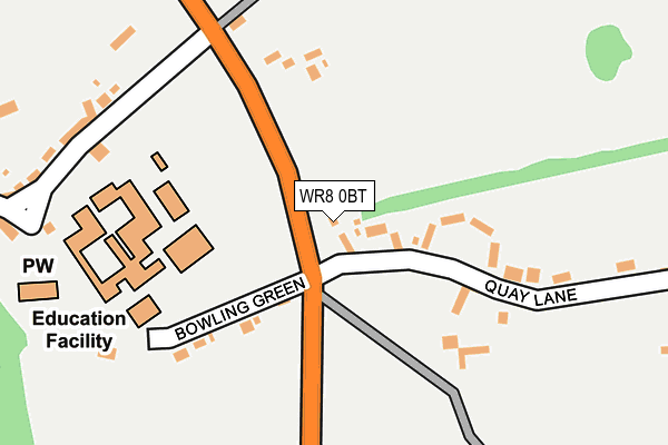 WR8 0BT map - OS OpenMap – Local (Ordnance Survey)