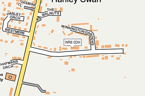 WR8 0DH map - OS OpenMap – Local (Ordnance Survey)