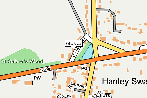 WR8 0EG map - OS OpenMap – Local (Ordnance Survey)