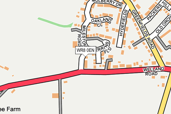 WR8 0EN map - OS OpenMap – Local (Ordnance Survey)