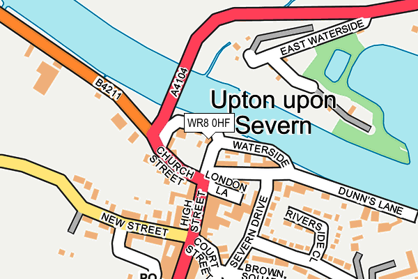 WR8 0HF map - OS OpenMap – Local (Ordnance Survey)