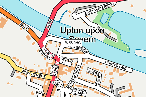 WR8 0HG map - OS OpenMap – Local (Ordnance Survey)