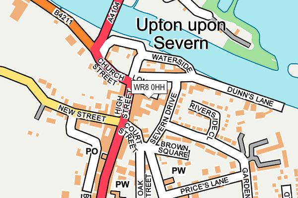 WR8 0HH map - OS OpenMap – Local (Ordnance Survey)