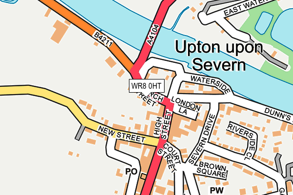 WR8 0HT map - OS OpenMap – Local (Ordnance Survey)