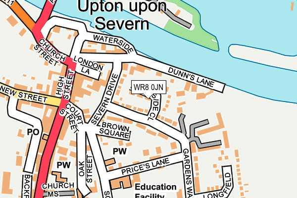 WR8 0JN map - OS OpenMap – Local (Ordnance Survey)