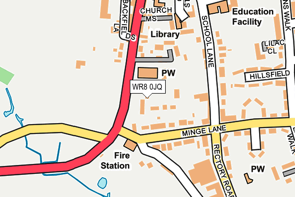 WR8 0JQ map - OS OpenMap – Local (Ordnance Survey)