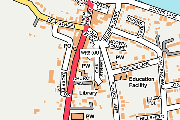 WR8 0JU map - OS OpenMap – Local (Ordnance Survey)