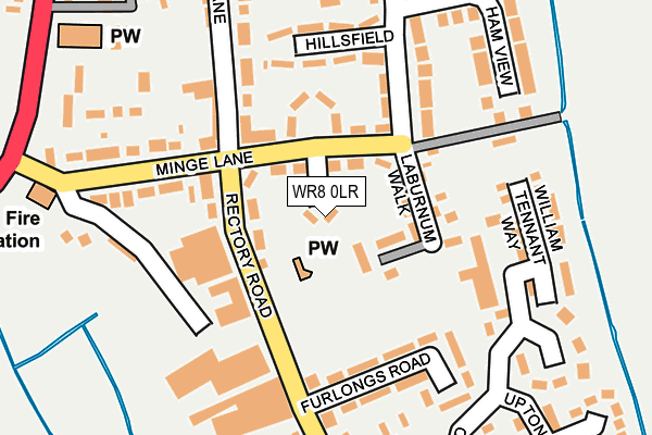 WR8 0LR map - OS OpenMap – Local (Ordnance Survey)