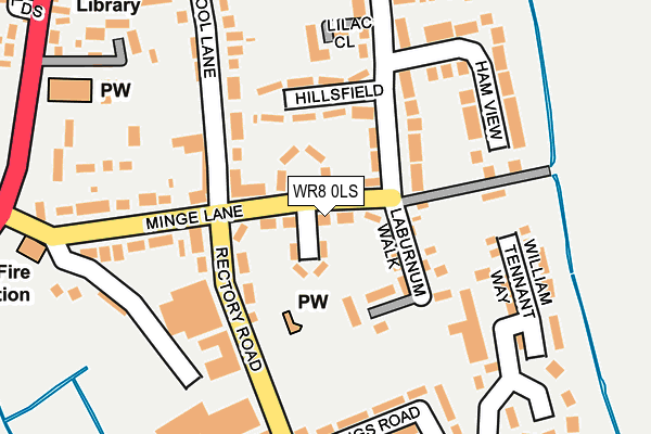 WR8 0LS map - OS OpenMap – Local (Ordnance Survey)