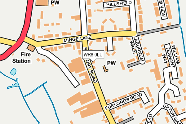 WR8 0LU map - OS OpenMap – Local (Ordnance Survey)