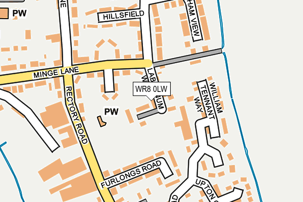 WR8 0LW map - OS OpenMap – Local (Ordnance Survey)