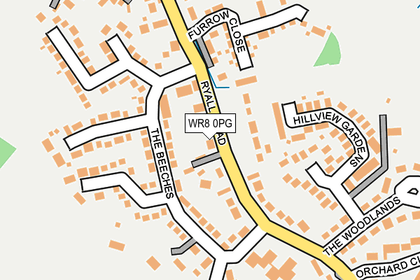 WR8 0PG map - OS OpenMap – Local (Ordnance Survey)