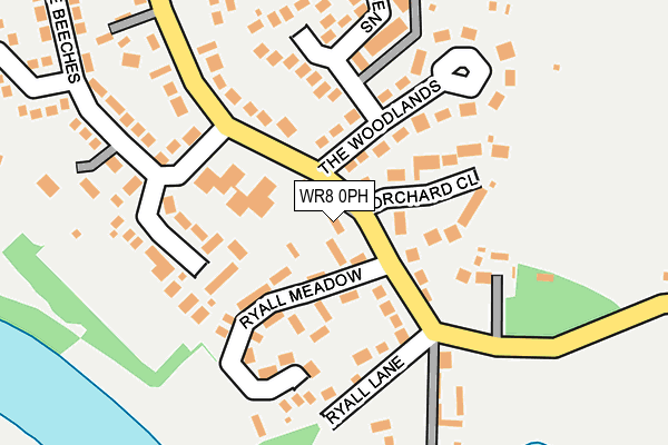 WR8 0PH map - OS OpenMap – Local (Ordnance Survey)