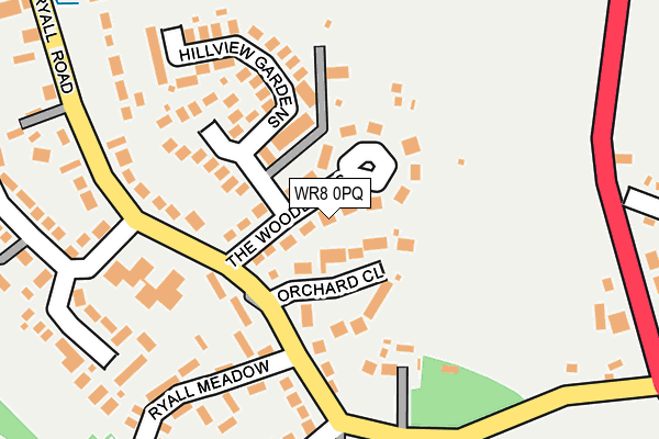 WR8 0PQ map - OS OpenMap – Local (Ordnance Survey)