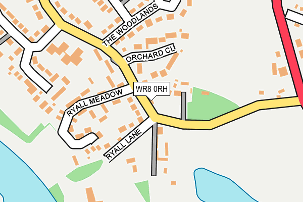 WR8 0RH map - OS OpenMap – Local (Ordnance Survey)