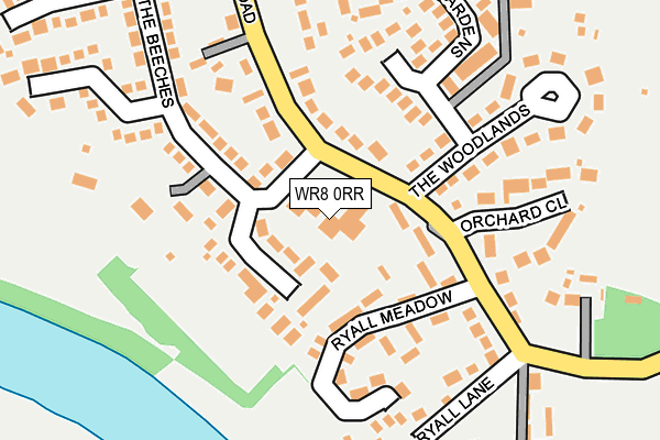 WR8 0RR map - OS OpenMap – Local (Ordnance Survey)