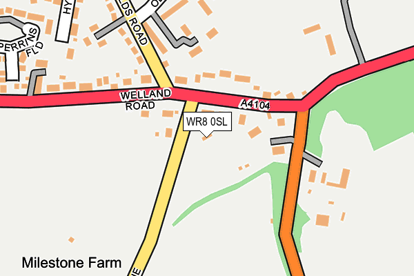 WR8 0SL map - OS OpenMap – Local (Ordnance Survey)