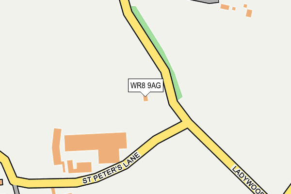 WR8 9AG map - OS OpenMap – Local (Ordnance Survey)