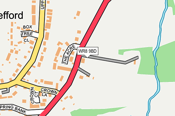 WR8 9BD map - OS OpenMap – Local (Ordnance Survey)