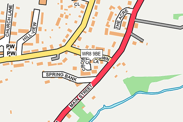 WR8 9BE map - OS OpenMap – Local (Ordnance Survey)